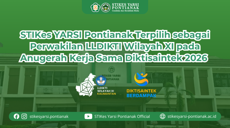 STIKes YARSI Pontianak Terpilih sebagai Perwakilan LLDIKTI Wilayah XI pada Anugerah Kerja Sama Diktisaintek 2026